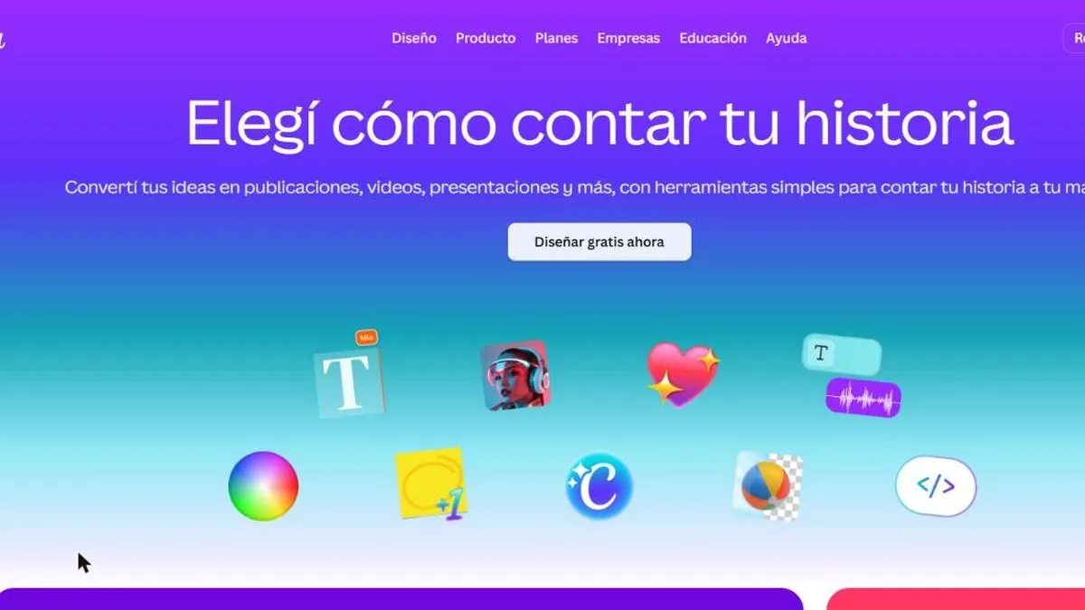 Screenshot of Canva