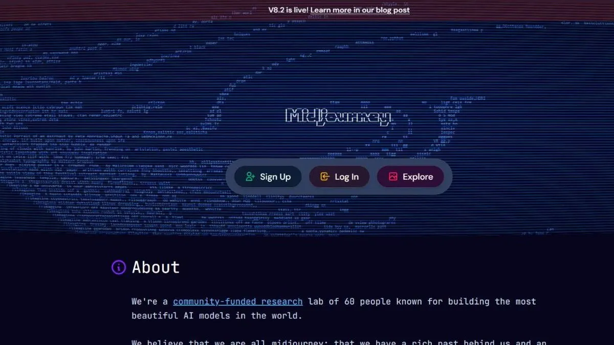 Screenshot of Midjourney